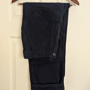 Men's Blue Fatigue Pants with Side Button Tabs -- Size 30